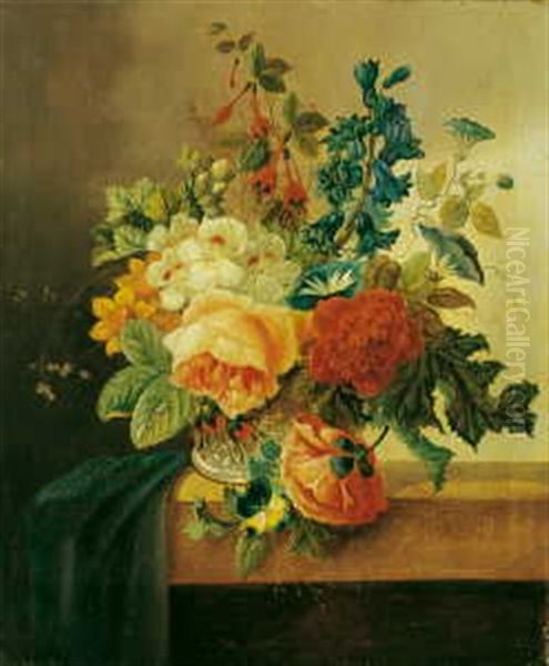 Blumenstilleben Oil Painting by Johannes Cornelis de Bruyn