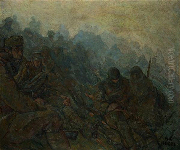 Guerra Oil Painting by Anselmo Bucci