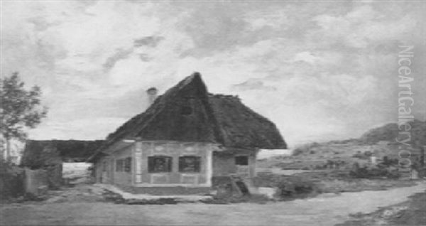 Burgenlandischer Bauernhof Oil Painting by Josef Bueche