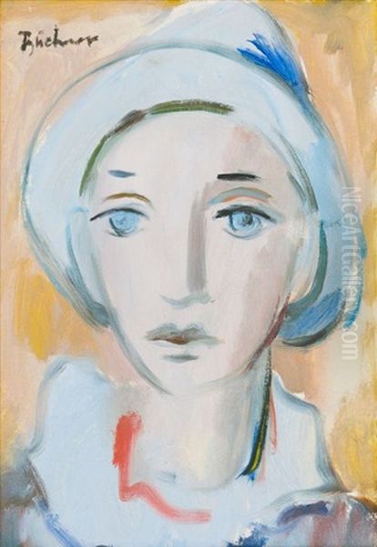 Blue Boy Oil Painting by Carl Buchner