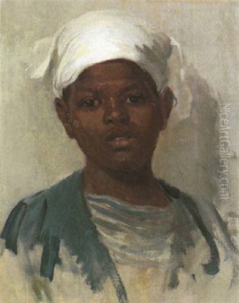 Dunkelhautiger Junge Oil Painting by Frank Buchser