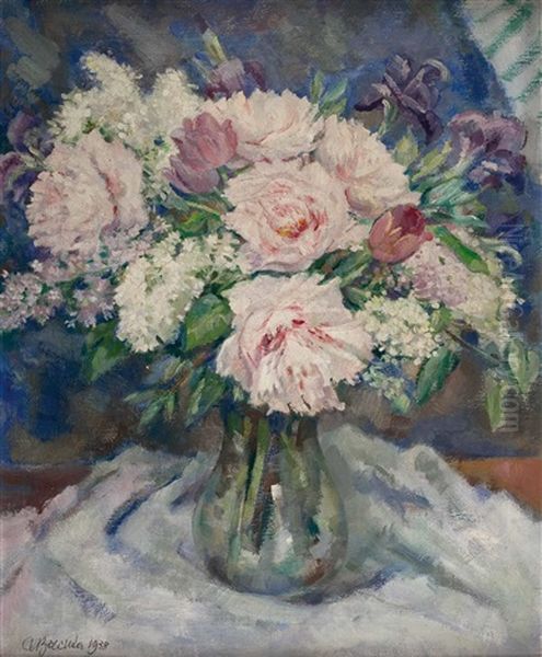 Blumenstraus Oil Painting by Alfred Buchta