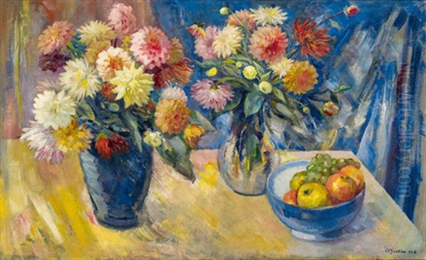 Herbstblumen Oil Painting by Alfred Buchta