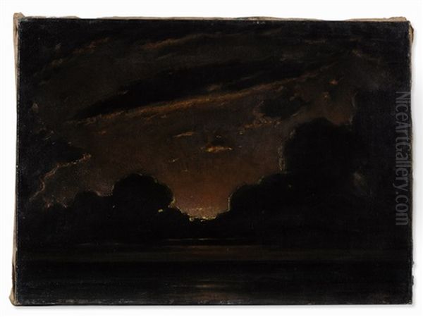 Sunset Over The Sea Oil Painting by Robert Buchtger