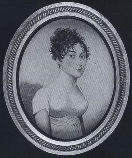 A Mother And Daughter, Both Wearing White Dresses, The Former Wearing White Turban Oil Painting by Frederick Buck