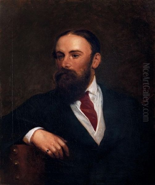 Portrait Of Sir Wyndham Knatchbull, 12th Bt. Oil Painting by Richard Buckner