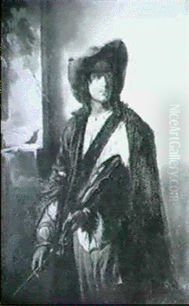 A Spanish Musician Oil Painting by Richard Buckner