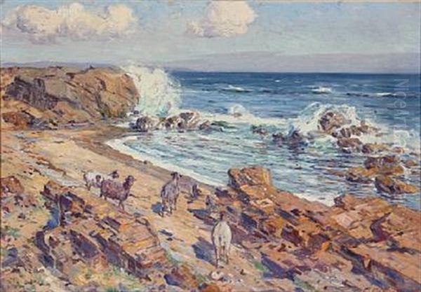 Bornholms Kyst (melsted 1928) Oil Painting by Carl Budtz-Moller