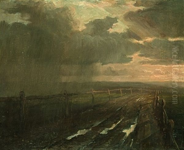 Feldweg Oil Painting by Carl Budtz-Moller