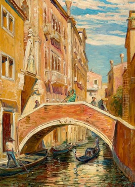 Der Ponte Del Paradiso Oil Painting by Carl Budtz-Moller