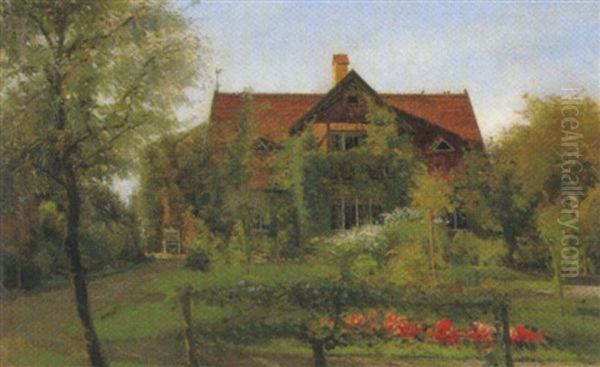 Eine Sommeridylle Oil Painting by Carl Budtz-Moller