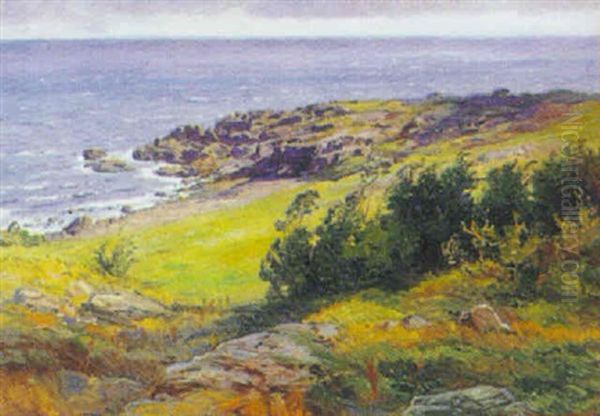 Frisk Kulling Ved Solvklipperne,  Gudhjem Oil Painting by Carl Budtz-Moller
