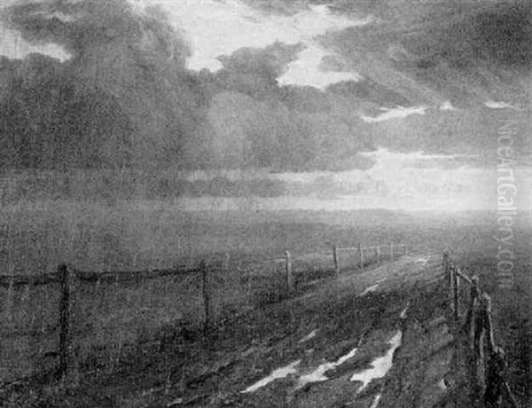 Das Gewitter Oil Painting by Carl Budtz-Moller