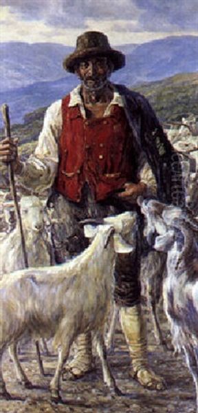 Italiensk Farehyrde Oil Painting by Carl Budtz-Moller