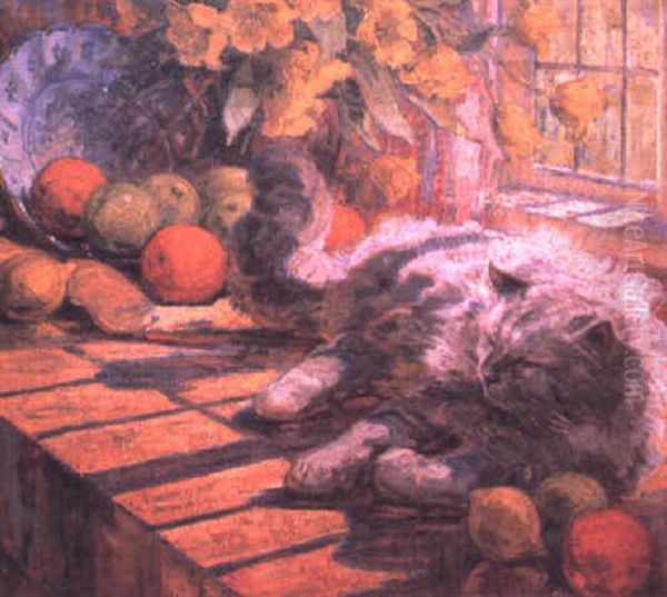 Basking In The Sun Oil Painting by Carl Budtz-Moller