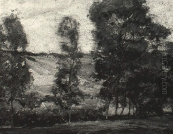 Summer Landscape Oil Painting by Karl Albert Buehr