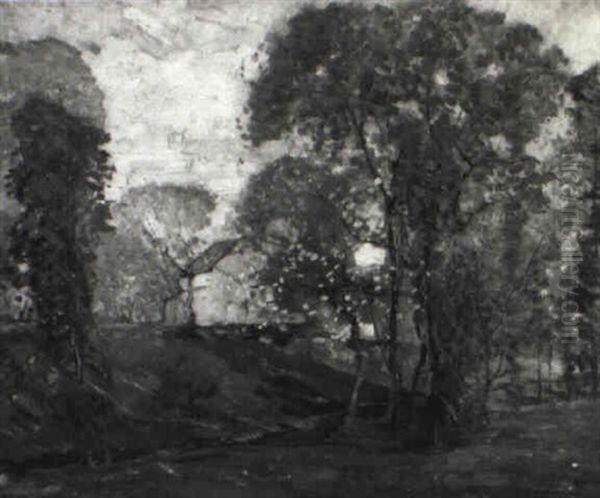 The Grey Barn Oil Painting by Karl Albert Buehr