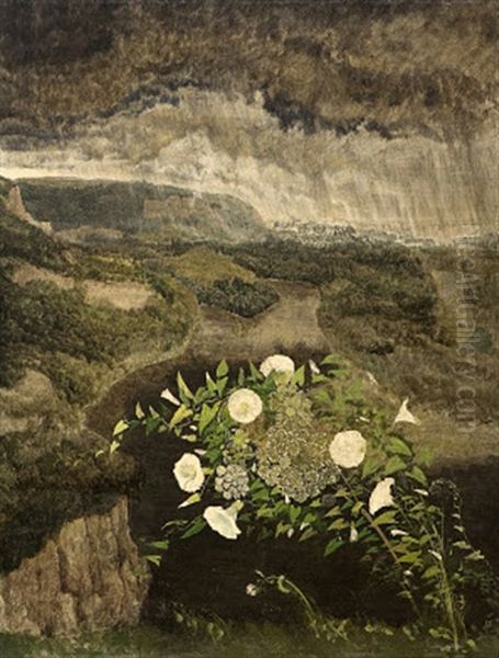 Sturmlandschaft Oil Painting by Hans Adolf Buhler