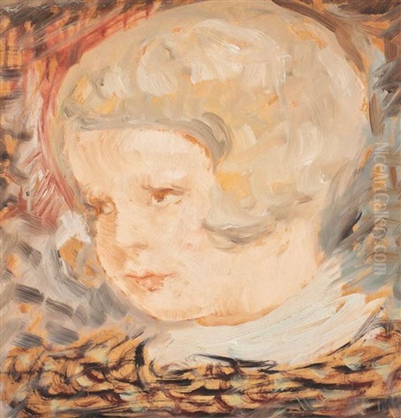 Micuta Burgheza Oil Painting by Bob (Gheorghe) Bulgaru