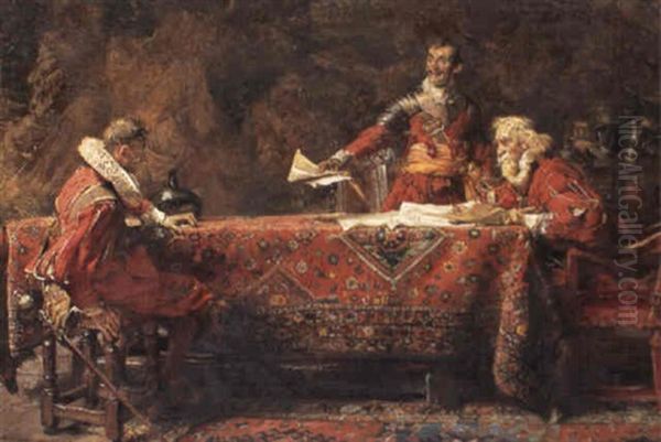 The Accusation Oil Painting by Edgar Bundy