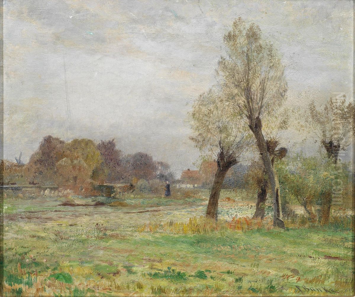 Herbstmorgen Oil Painting by Franz Bunke