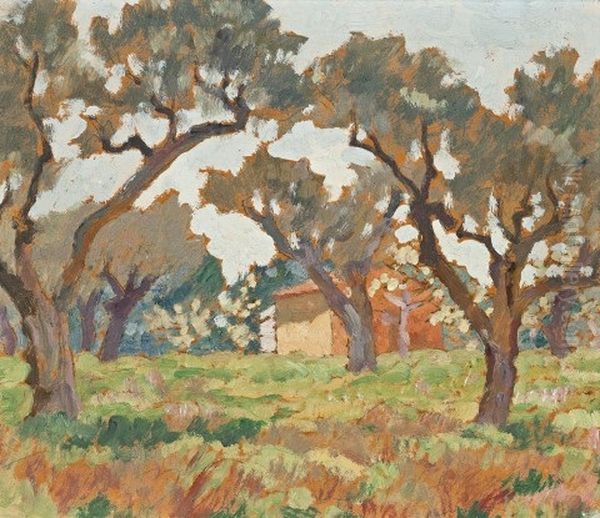 Spring Landscape, South Of France Oil Painting by Rupert Charles Bunny