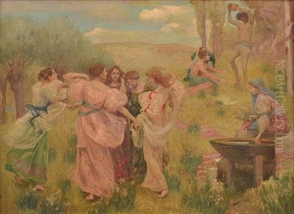 Dans Du Printemps (spring Dance) Oil Painting by Rupert Charles Bunny