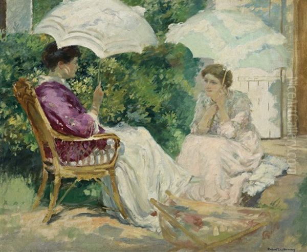 Chatting, Also Known As Causerie Oil Painting by Rupert Charles Bunny
