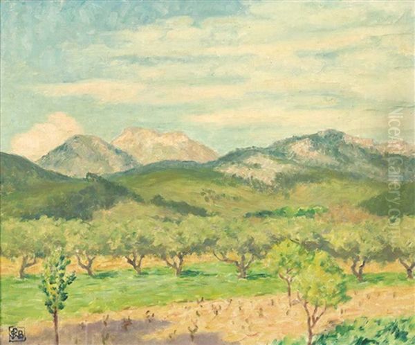 Hills Near Sanary Oil Painting by Rupert Charles Bunny