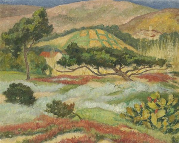 Arabesque, Le Lavandou Oil Painting by Rupert Charles Bunny