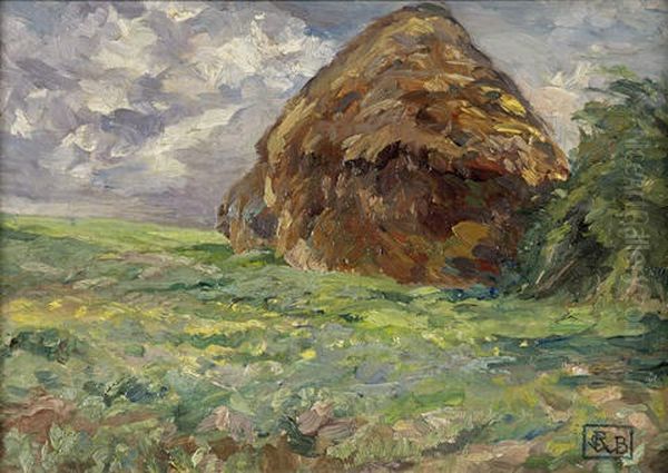 The Haystack Oil Painting by Rupert Charles Bunny
