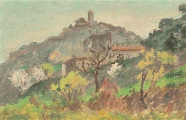 Silhouette Of St. Paul (sketch) Oil Painting by Rupert Charles Bunny