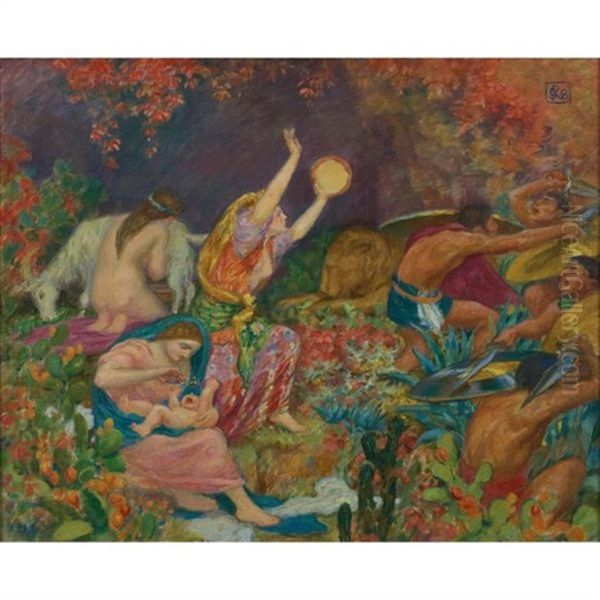 The Infant Zeus Oil Painting by Rupert Charles Bunny