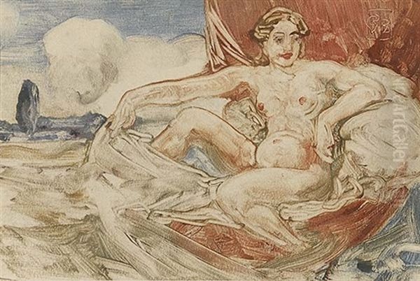 Classical Figure Oil Painting by Rupert Charles Bunny