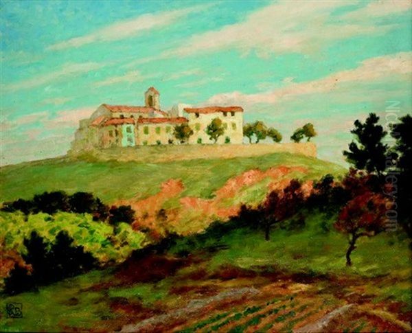 French Village Near St. Paul Du Var Oil Painting by Rupert Charles Bunny