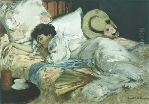 The Siesta Oil Painting by Rupert Charles Bunny