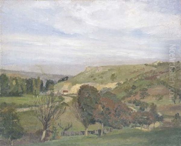 White Cliffs Beyond Loire Oil Painting by Rupert Charles Bunny