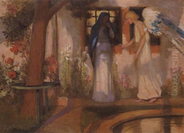 The Annunciation Oil Painting by Rupert Charles Bunny