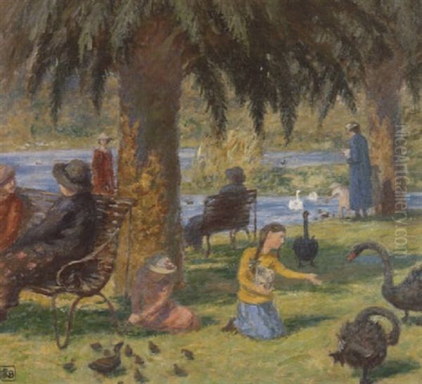 Botanical Gardens, Melbourne Oil Painting by Rupert Charles Bunny