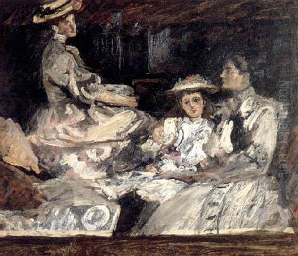 Trois Femmes Au Salon Oil Painting by Rupert Charles Bunny