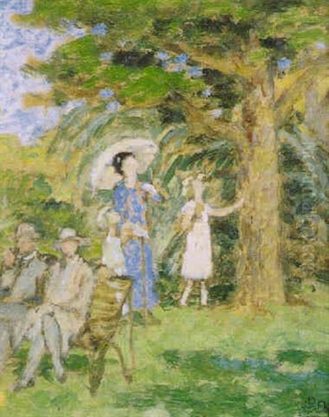 In The Botanical Gardens, Melbourne Oil Painting by Rupert Charles Bunny