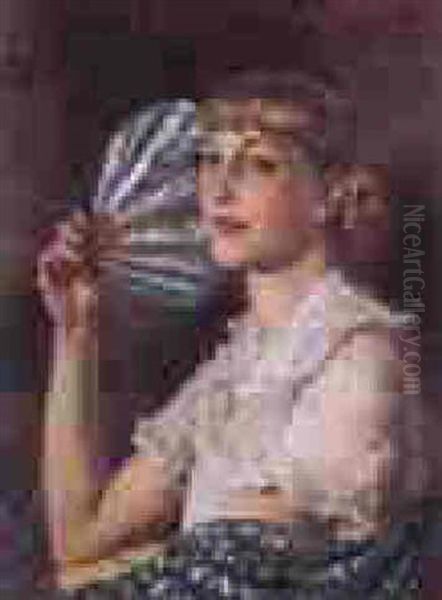 Portrait Of Giselle Moore-steinle Oil Painting by Rupert Charles Bunny