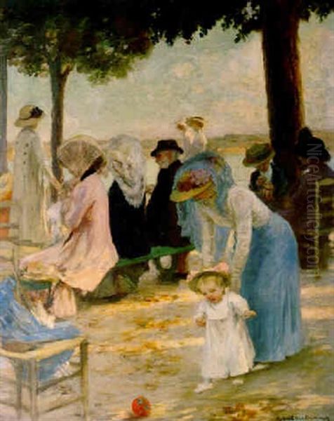 Under The Trees (royan) Oil Painting by Rupert Charles Bunny