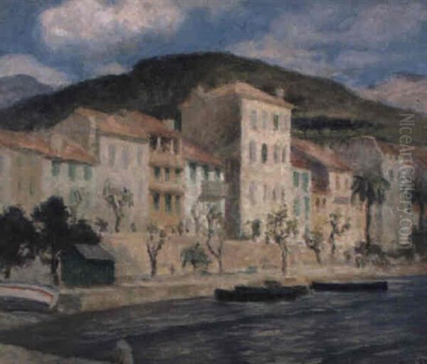 Seafront Bandol Oil Painting by Rupert Charles Bunny