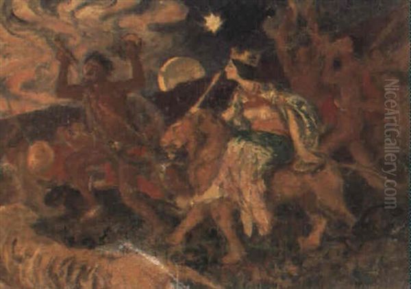 Study For Rhea Oil Painting by Rupert Charles Bunny