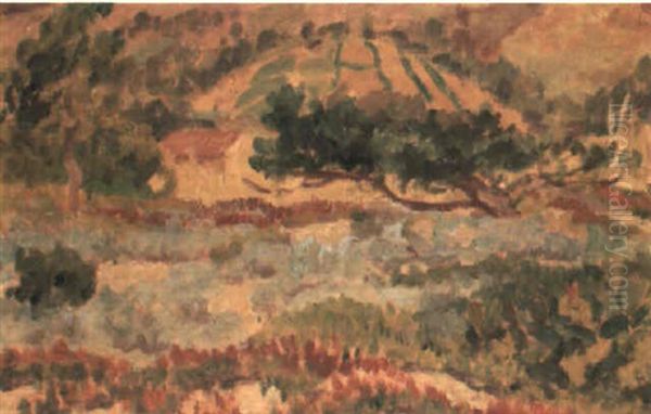 Provencal Landscape Oil Painting by Rupert Charles Bunny