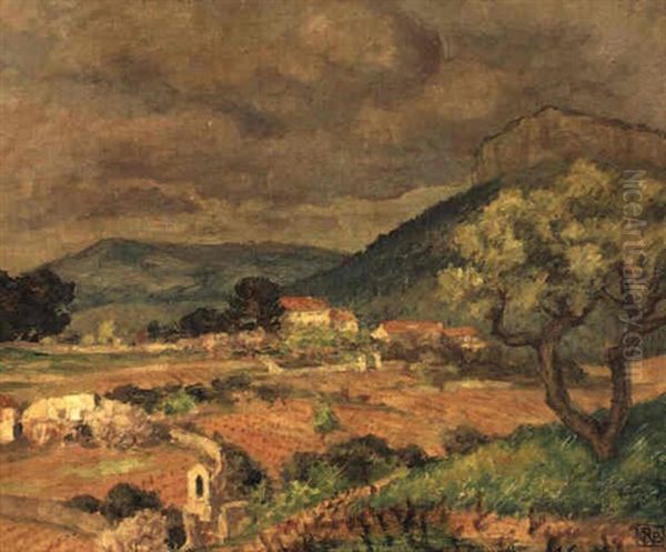 French Vineyard Oil Painting by Rupert Charles Bunny