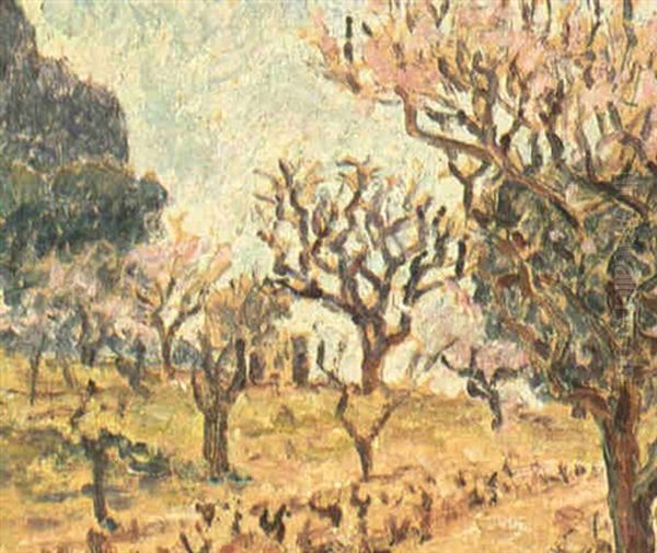 Spring Blossom, South Of France Oil Painting by Rupert Charles Bunny