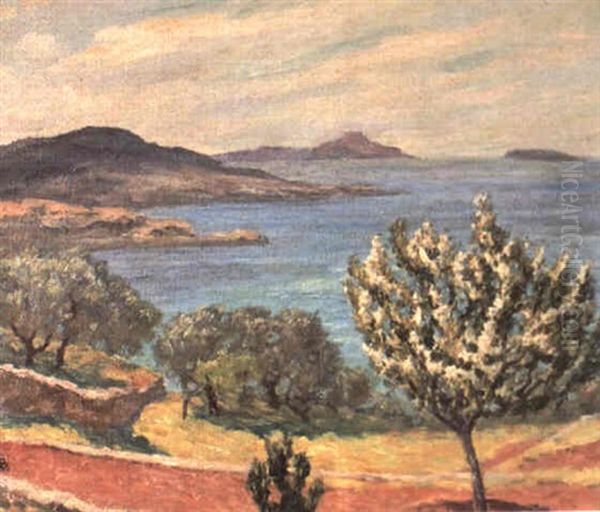 Spring Blossom, South Of France Oil Painting by Rupert Charles Bunny