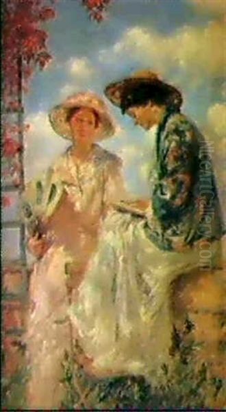 La Lettre Oil Painting by Rupert Charles Bunny